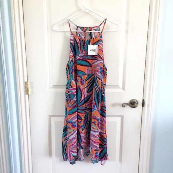 🌙 NWT Jack BB Dakota Farrow Jungle Sunrise Dress - Picture 3 of 8